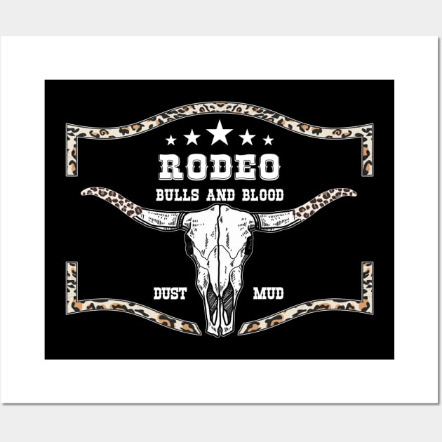 Funny Gift Rodeo Bulls And Blood Dust Mud Gifts Men Wall Art by DesignDRart